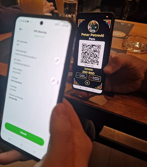 phone on site showing qr scanning